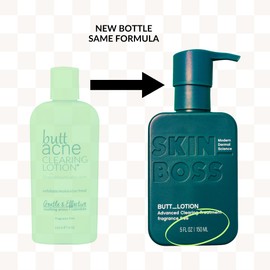 Green Heart Labs Brilliant Booty Kit | Butt Acne Clearing Lotion & ExfoliMATE Magic Body Exfoliating Cloth for Soft & Young Skin (Aqua)