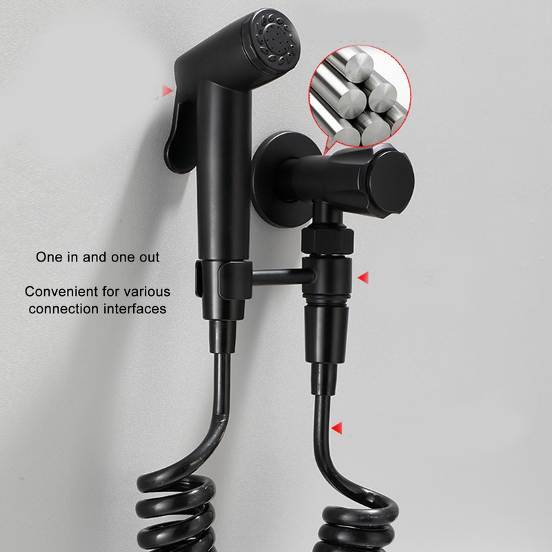 G1/2 High Pressure Bidet Sprayer 1 Into 1 Out Stainless