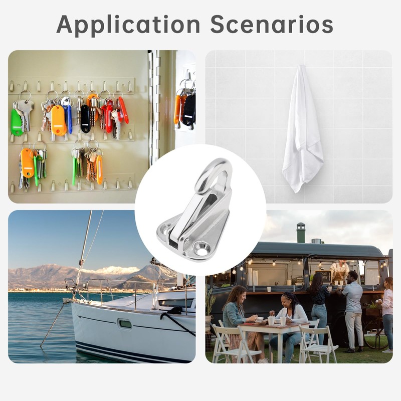 PNXKTXO 4 Pcs Boat Fender Hooks 316 Stainless Steel Spring