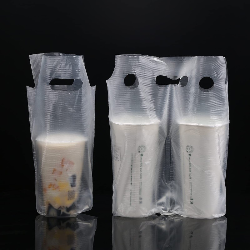 Disposable Cup Holder, 1 Cup Plastic Cup Holder Bag with