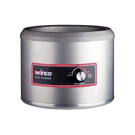 Winco FW-11R250, 11 Quart Electric Round Food Warmer, Commercial Buffet Portable Steam Food Cooker, ETL Listed