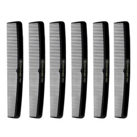 Allegro Combs #415 Combs for Women, 7 Inches Combs for Men, Parting Comb, Hair Comb, Comb for Men 6 Count (Black)