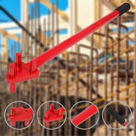 Rebar Bender Manual Hand Operated - Hand Operated Steel Bender Tool, Bending up to 5/8" rebar (Red)