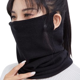 MEPOKI Women's Neck Warmer, Neck Guard, Cold Protection, Windproof, Heat Retention, Keeps Your Ears, Does Not Suffer from Breath, Stretchy, Soft to the Touch, Small Facial Effect, Face Cover, Scarf, Snood, Neck Wrap, Bicycle, Motorcycle, Commuting to Wor