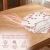 2Pack Round Lace Doilies Tablecloth,flower Embroidered Placemats
