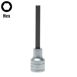 Teng Tools 6MM 1/2 Inch Drive Metric Hex 4.5 Inch Extra Long Chrome Vanadium Socket | Mechanic Tool | Hand Tool - M122506A-C