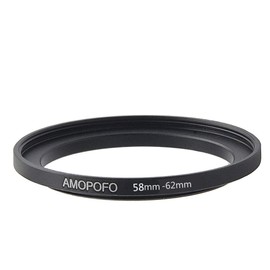 58mm-62mm Camera Filter Ring, 58mm to 62mm Step Up Ring For Filters, Made Of CNC Machined space aluminum With Matte Black Electroplated Finish.for 62mm UV,ND,CPL Camera Filter accessories