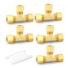 GORAGUCHI 5PCS Brass Tee，3/8" x 3/8" x 3/8" Tube OD