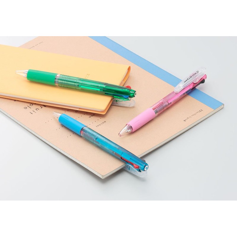 三菱鉛筆 4色ボールペン クリフター 0.7 透明 10本 SE4354.T