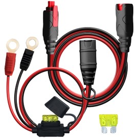 GC002 + GC004 X-Connect fit for NOCO Battery Charger Accessories,M6 (1/4in) XL Eyelet Terminal,10.5 + 1.8 Ft Extension Smart Batteries Trickle Chargers Cable