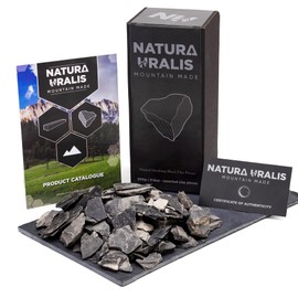 Natura Uralis Orenburg Black Clay 500 g Natural Black Tone, Dark Grey to Black - Amazing Crunch, Satisfying Earthy, Velvet and Firm Texture, ASMR Sensation