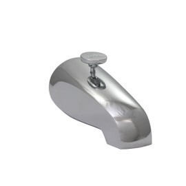 Westbrass Rear Diverter 5-1/2" Tub Spout, Polished Chrome, D3112-26