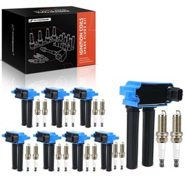 A-Premium 8x Ignition Coil Pack and 16x Iridium Spark Plugs Compatible with Ram 1500, 2500, 3500 & Jeep Grand Cherokee, Commander, Wagoneer & Dodge Charger, Durango, Challenger & Chrysler 300, Aspen