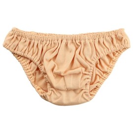 La Paume 616028 Bikini Panties, Cotton Fabric, Shallow Elastic Men's Scanty, Small Look, Low Rise, Half Seam, Full Back, Made in Japan, orange, M