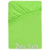 NatureMark Set of 2 Children's Jersey Fitted Sheets, 100% Cotton,
