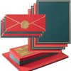 50 Pack Christmas Stationery Set with Envelopes, 8.5x11 Inches
