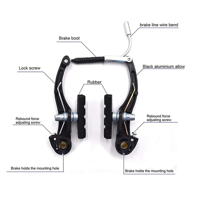 Aluminum Alloy Mountain Road Bike Front Rear V Brake Caliper