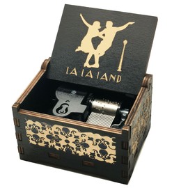 La La Land Merchandise Wooden Carved Music Box Gift for Wife Clock Movement