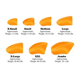 Purrdy Paws 6 Month Supply Soft Nail Caps for Dog Claws Orange Glow-in-The-Dark (Medium)