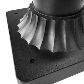 FAINCHE Durable Outdoor Pier Mount Base, Outdoor Post Light Base Mount with Black Finish, Ideal for Porch and Patio, UL Certified