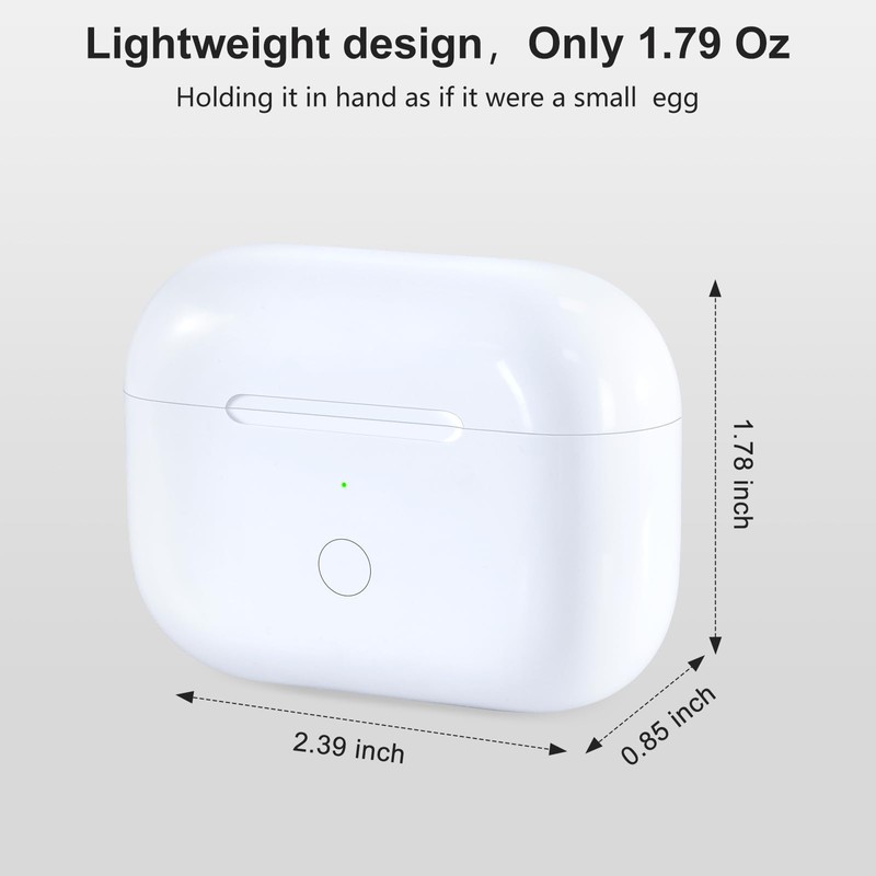 Replacement for AirPods Pro 1/2 Case, Wireless Charging Case for