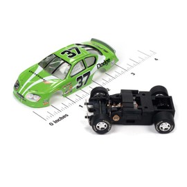 Auto World Super III SC399-3B 2008 Charger Stock Car (Green) HO Scale Slot Car