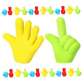 COHEALI 36pcs Finger Shaped Pencil Top Erasers Fun Rubber Caps for Boy Girl Students and Teachers Creative and Portable Stationery Supplies