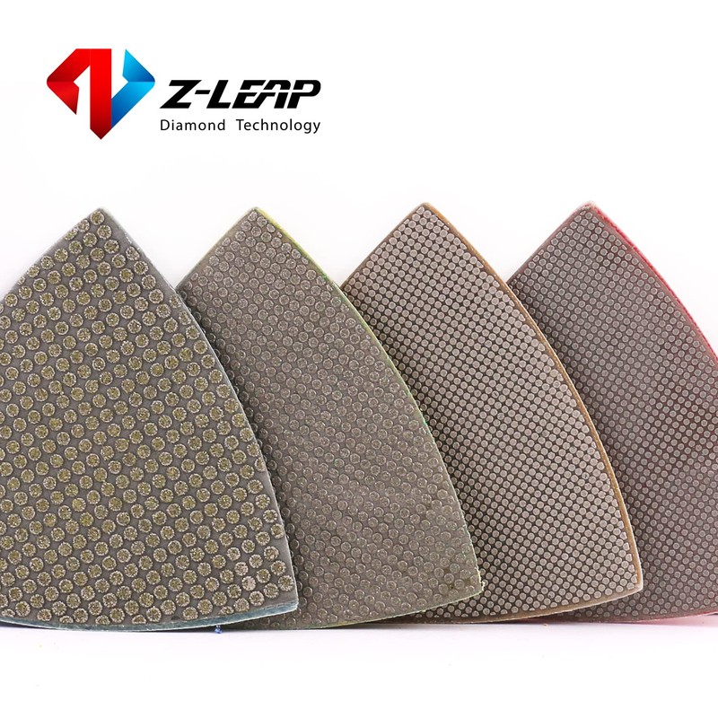 Z-LEAP Triangle Diamond Sandpaper Sheet Discs Sanding Pads for for