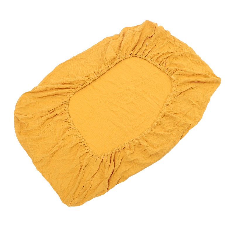 Fitted Crib Sheet Full Cotton Crinkle Fabric Soft Breathable Comfortable