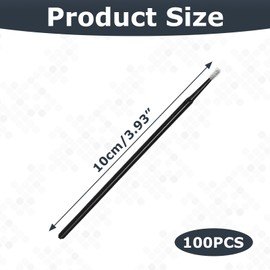 100 Stück Einweg-Mikrobürste,Einweg Microbürsten Wimpernbürste,Microbrush,Wimpernverlängerung Kleber Removal Lashes Graft Tools,für Makeup Applikator,Wimpernverlängerung,Oral und Sauberkeit(Schwarz)
