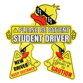 SINGARO New Driver Magnet for Car, 3pcs Cute Duck Car Magnets Student Driver Sign,Car Bumper Student Driver Reflective Sign,Car Exterior Accessories