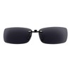 Polarized CLIP-ON Sunglasses for Versace 1175-B 1002 53x17 135 (Black)