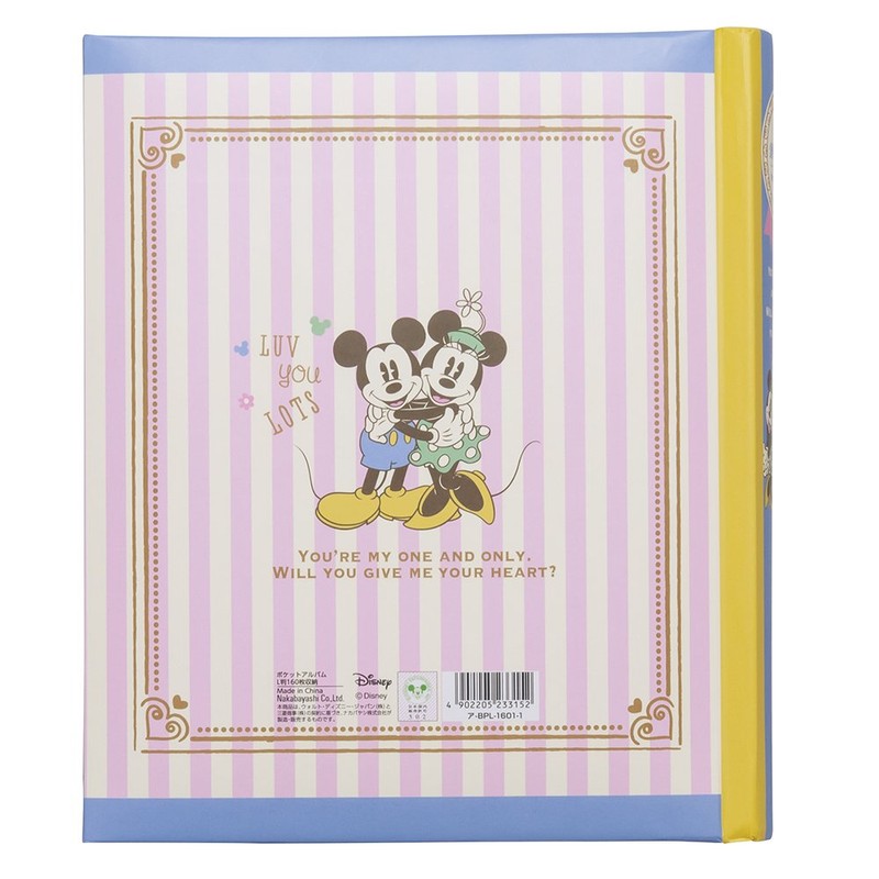 ナカバヤシ アルバム 背丸ブック式 L判 2段 160枚収納 ミッキー&ミニー 23315