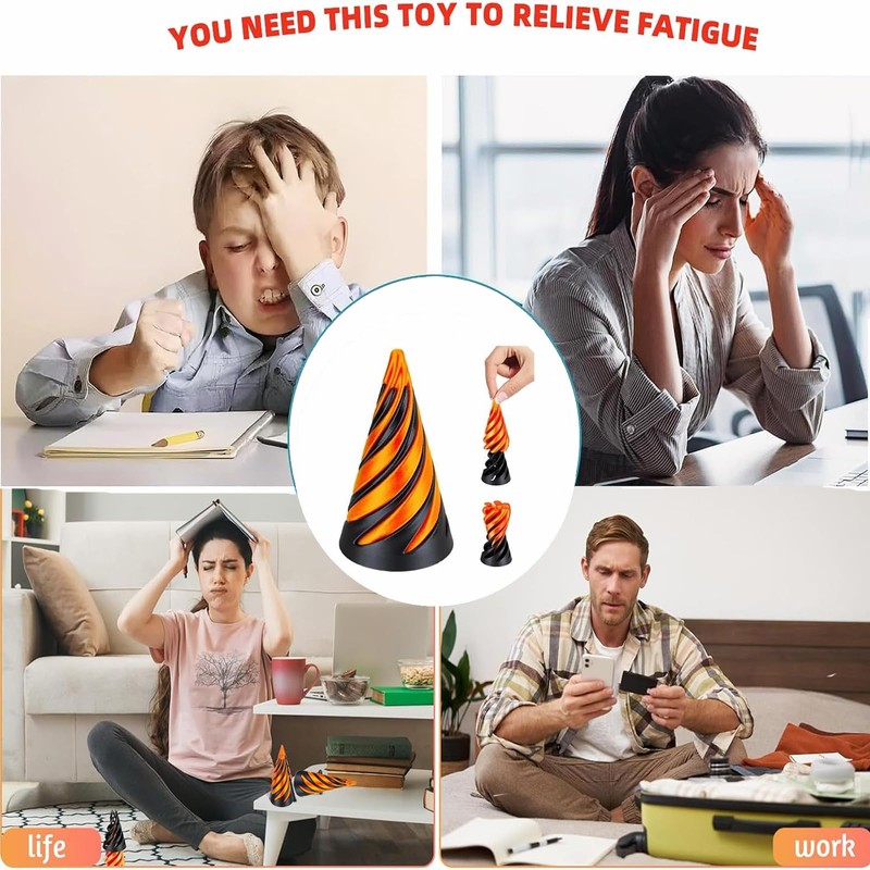 2pcs Impossible Cone, Desktop Decoration Souvenir Gift, Anxiety Relief Toy,
