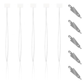 Jofefe 10Pcs Punch Needle Threaders for Long Punch Needles Tool Set Embroidery Floss Cross Stitch DIY Sewing Craft Works (Bonus with 10pcs Small Needle threaders)