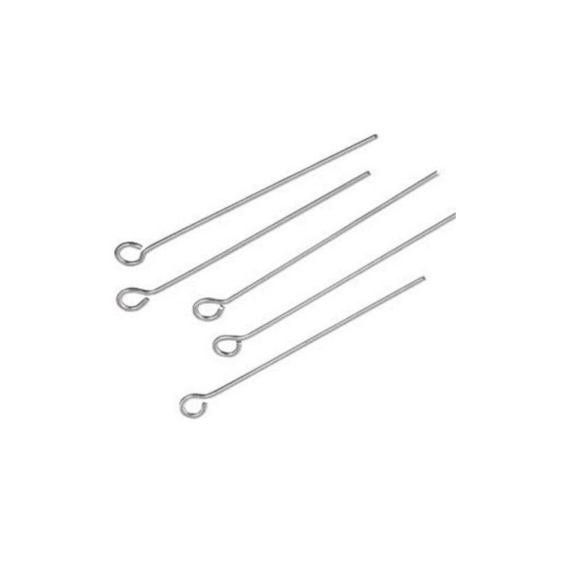 Pack of 500 Silver Rivet Pins with Eyelet 30 mm