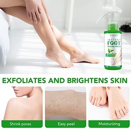 Aceite en aerosol para pelar pies, exfoliante de pies, exfoliante de piel muerta de pedicura para talones ásperos agrietados, piel seca de los dedos y