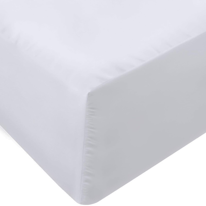 ACRALI HOME King Fitted Sheet - White Bottom Sheet for