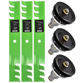 8TEN Spindle Toothed Blade Kit for Exmark 52 inch Deck Lazer AC AS 103-2518-S 103-3200 Zero Turn Mower