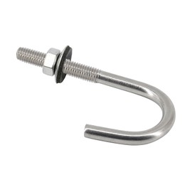 10 Pack M6x20x60mm 304 Stainless Steel Tile Hook Bolt with Waser and Nut for Roof Tile Fixed, Fastening Hook Bolts