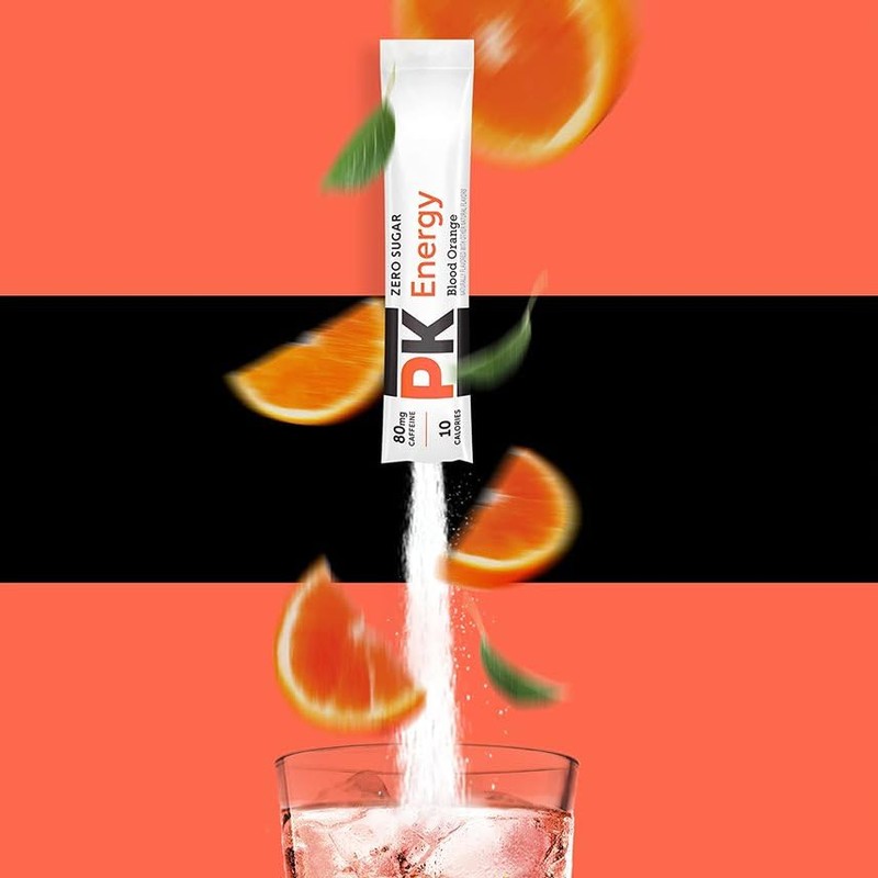 Pure Kick Energy Singles To Go Drink Mix, Blood Orange,