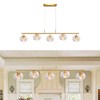7" Glass Shade Replacement for E26 Pendant Lights, Colorful Hammered