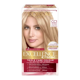 L'Oreal Paris Excellence Crème Permanent Hair Color, CC1 Soft Medium Ash Blonde, 100% Grey Coverage, Hair Dye, 1 EA (Packaging May Vary)