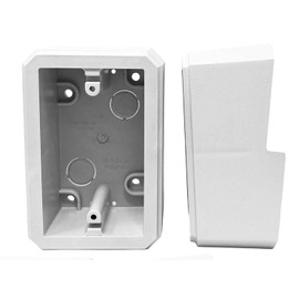 iMBAPrice FS8141-1 (1-Gang) Non-Metallic Weatherproof FS Outlet Device Box for 1/2 in Lap Siding, White
