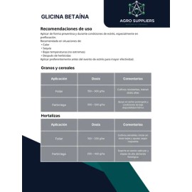 Glicina Betaína 98% 1kg Bioestimulante Agro Suppliers