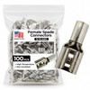100 Pcs High Temperature Non-Insulated Female Spade Connectors - 12-10