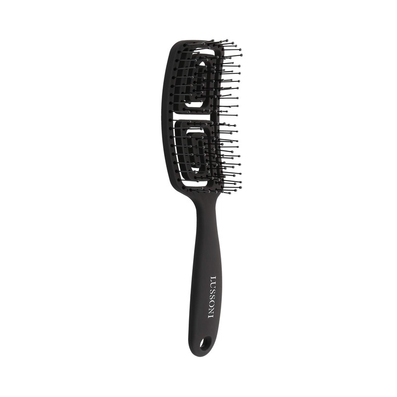 T4B LUSSONI Flexible Hair Brush, Detangling Brush, Antistatic Styling Brush,