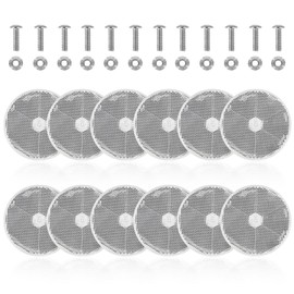 Yinaolan 10 Pack White Screw on Round Reflectors, E11 Approval Road Safety Gate Posts Rear Reflectors for Trailer Caravan Truck Tractor Boat Lorry Motorcycle Fence Gate Post