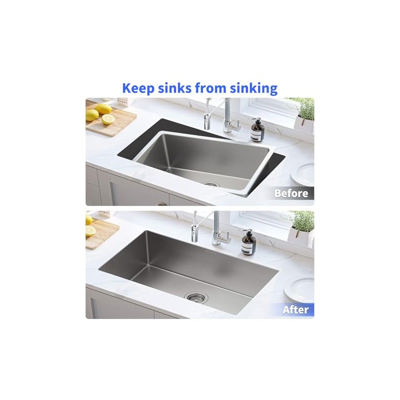 Undermount Sink Brackets, 28-39.5″Adjustable Undermount Sink Support Brackets, Stainless Steel