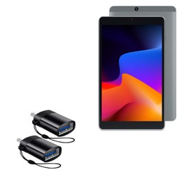 BoxWave Cable Compatible with Vastking Kingpad SA8 (14.1 in) - USB-C to A PortChanger (2-Pack), USB Type-C OTG USB Portable Keychain - Slate Black